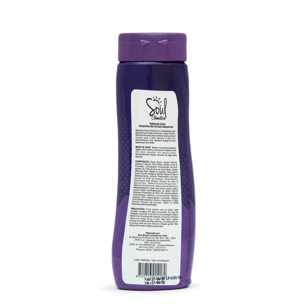 Sabonete Íntimo BabaSoul Uva - 200ML