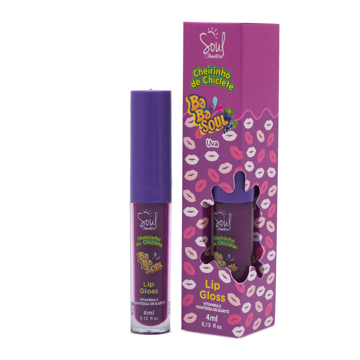 Lip Gloss Cheirinho de Chiclete BabaSoul