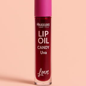 Lip Oil Candy Max Love –  Uva 605 | Hidratação com Brilho e Sabor | 5ml