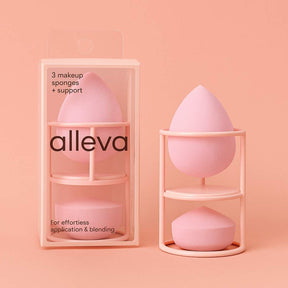 ? Kit 3 Esponjas de Maquiagem com Suporte – Alleva