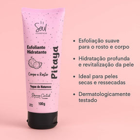 Hidratante Esfoliante Corporal e Facial de Pitaya – Soul Cosméticos | 100g