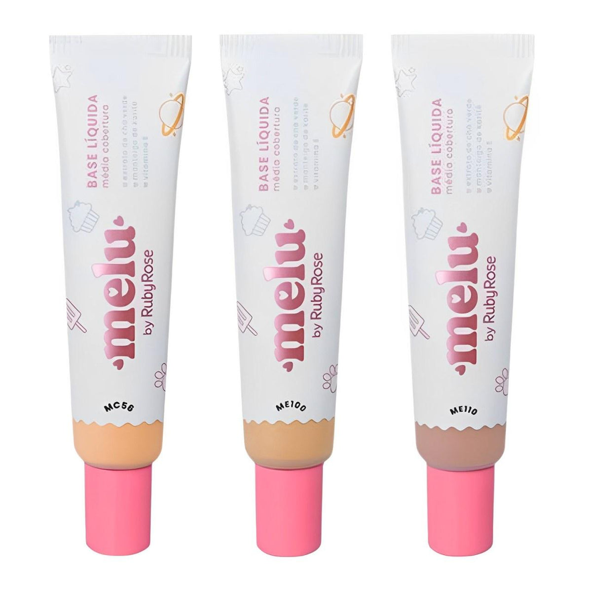 Base Líquida Melu – Pele Sequinha, Tratada e Natural