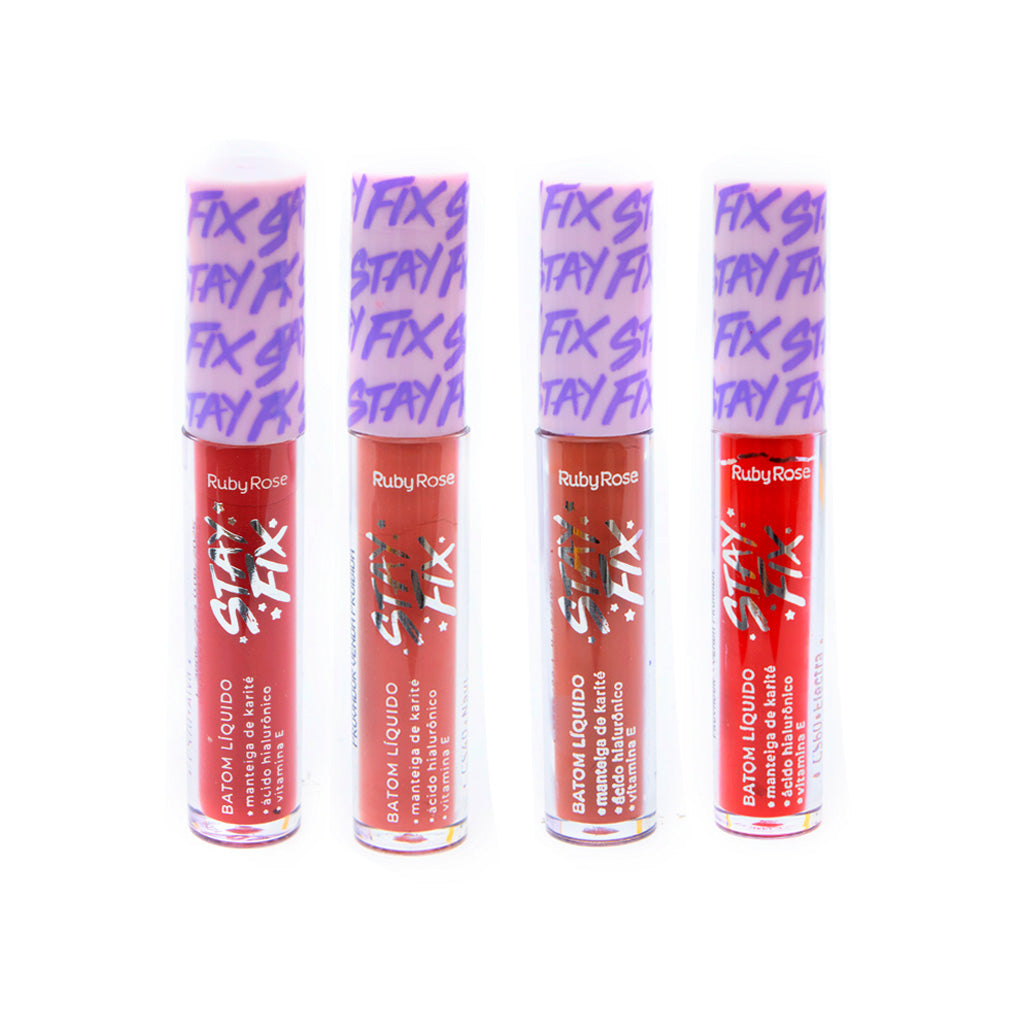Batom Líquido Stay Fix – Ruby Rose | Alta Cobertura e Longa Duração