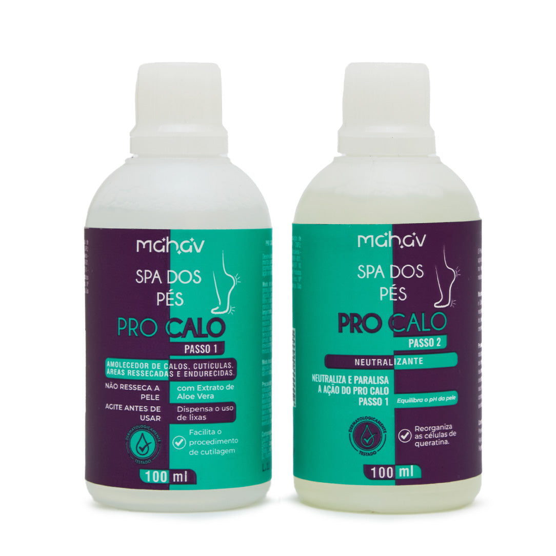Combo Pro Calo Mahav – Amolecedor + Neutralizante para Pés e Cutículas