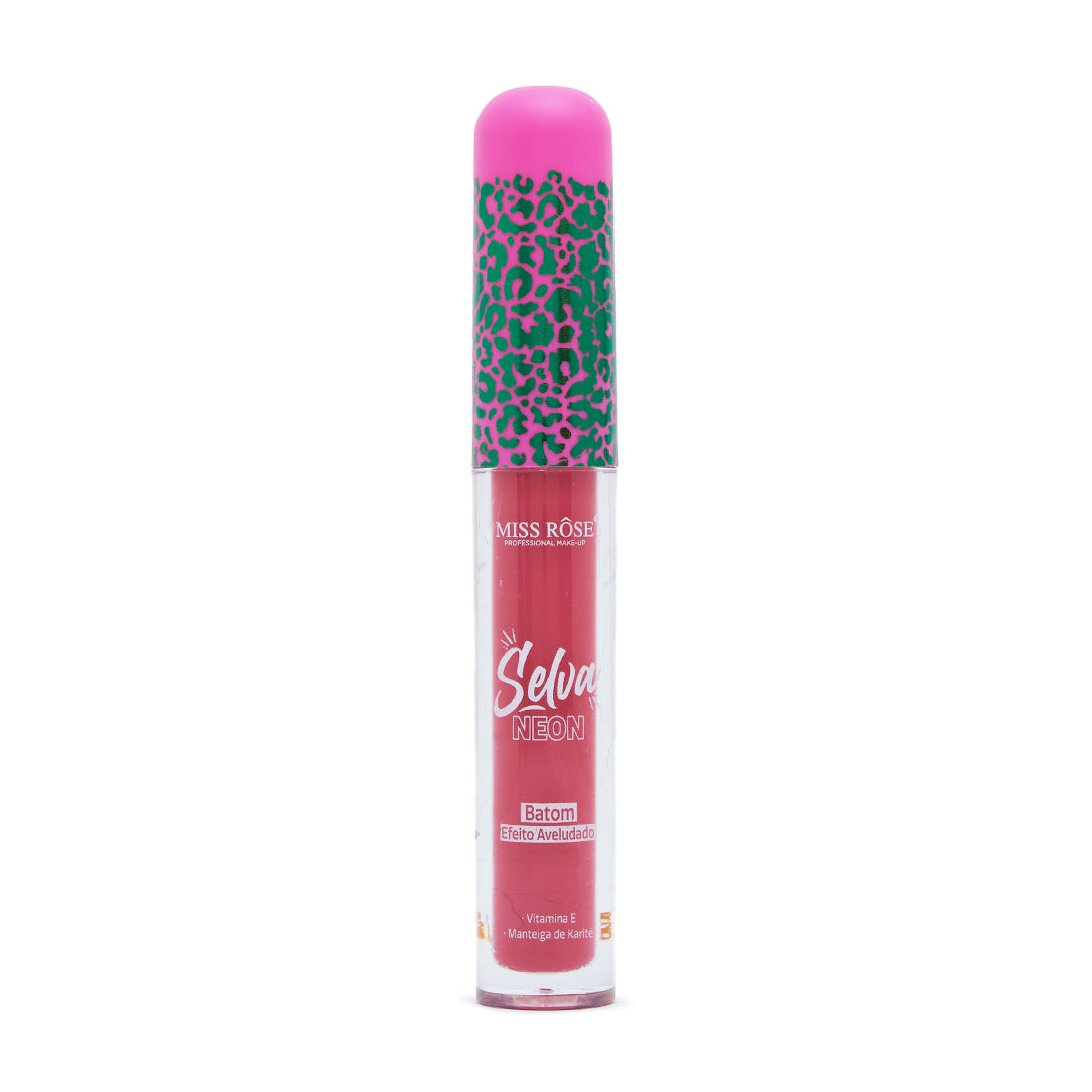 Batom Efeito Aveludado Selva Neon Miss Rôse com 3,5ml