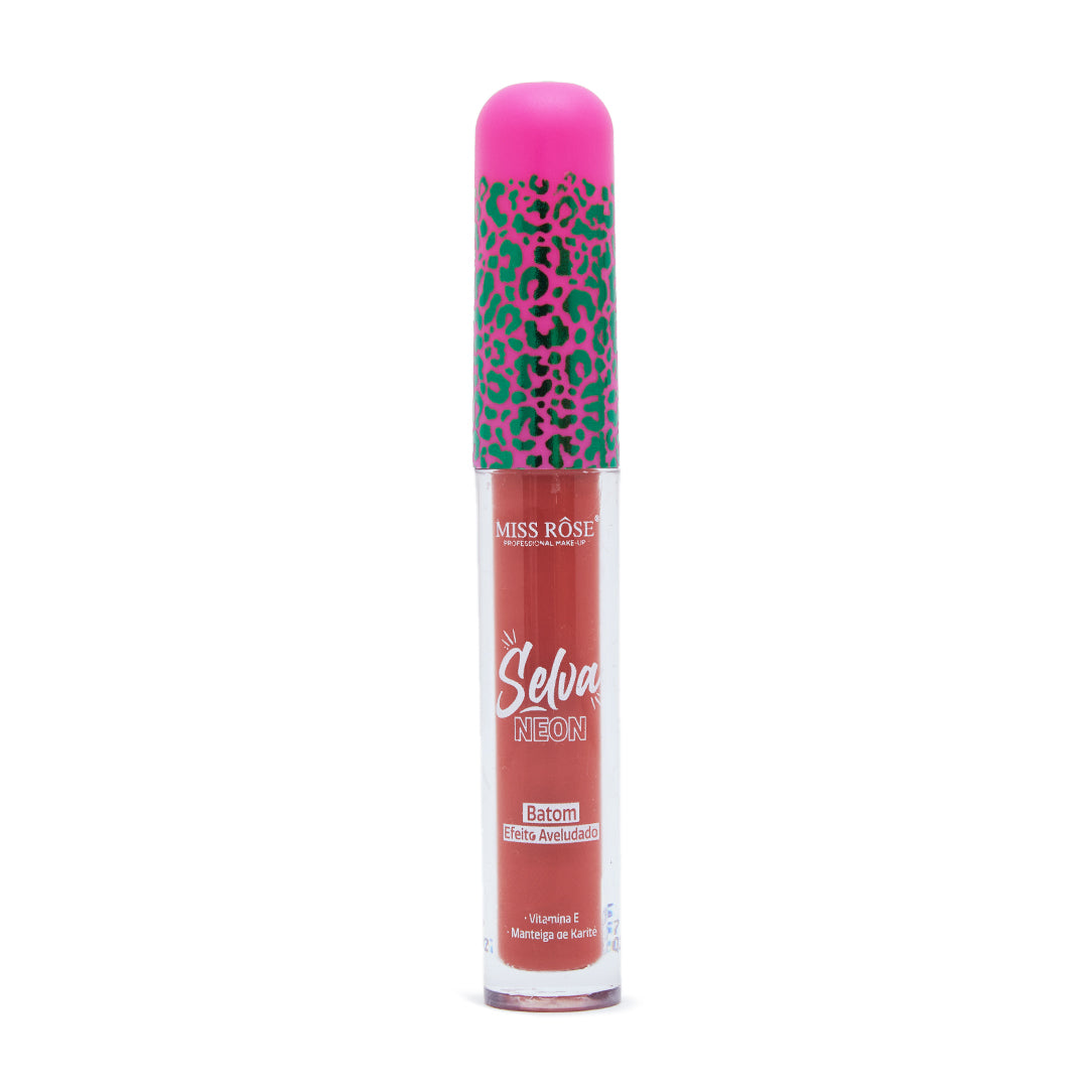 Batom Efeito Aveludado Selva Neon Miss Rôse com 3,5ml