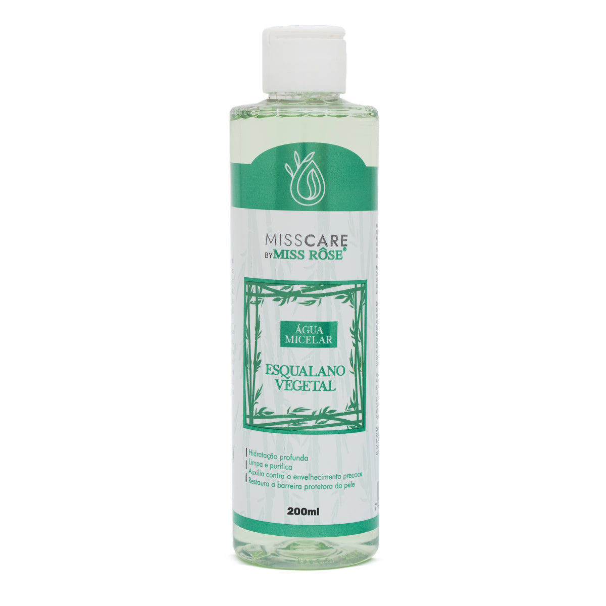 Água Micelar de Esqualano Vegetal Miss Rôse 200ml