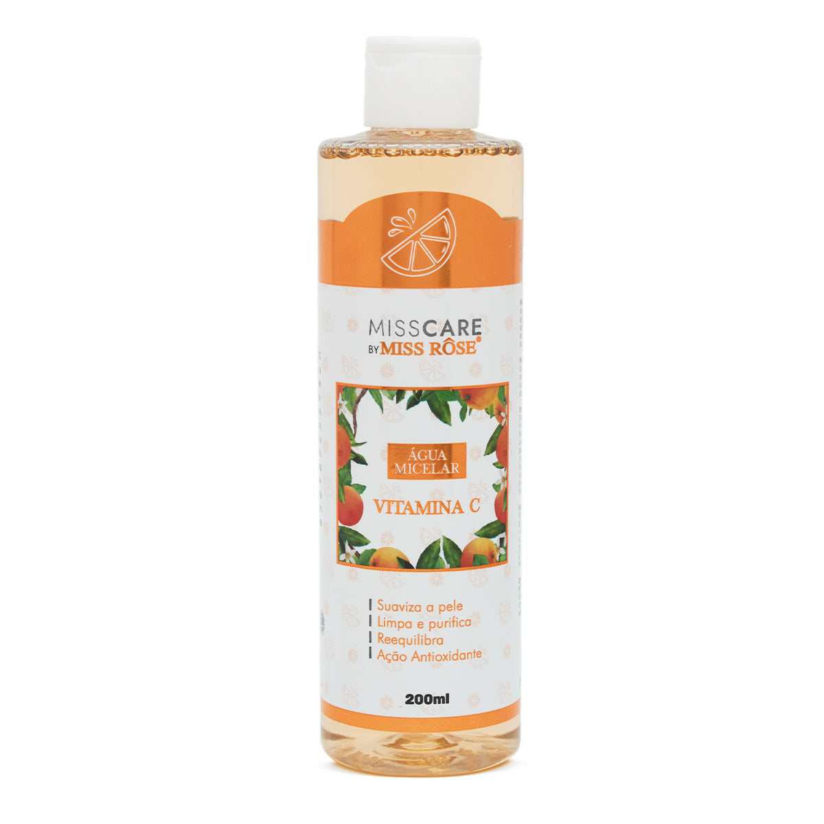 Água Micelar de Vitamina C Miss Rôse – Limpeza, Hidratação e Brilho Natural