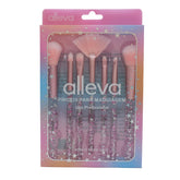 Kit com 07 Pincéis para Maquiagem Alleva