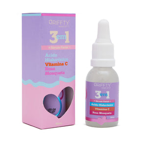 Sérum Facial 3 em 1 Griffty – Hidratação, Iluminação e Ação Anti-Idade